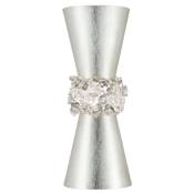 Fine Art Handcrafted Lighting Arctic Halo 2 Light 5-1/2" Wide Wall Sconce Silver