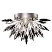 Fine Art Handcrafted Lighting Lily Buds 3 Light 18-1/2" Wide Flush Mount Ceiling Fixture Silver