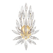 Fine Art Handcrafted Lighting Lily Buds Single Light 22" Tall Wall Sconce Gold Toned Silver Leaf