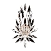 Fine Art Handcrafted Lighting Lily Buds Single Light 22" High Wall Sconce Silver