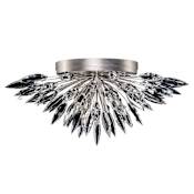 Fine Art Handcrafted Lighting Lily Buds 4 Light 26" Wide Flush Mount Ceiling Fixture Silver