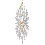Fine Art Handcrafted Lighting Lily Buds 4 Light 13" Wide Crystal Pendant Gold Toned Silver Leaf