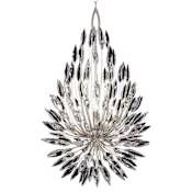 Fine Art Handcrafted Lighting Lily Buds 6 Light 24" Wide Crystal Chandelier Silver
