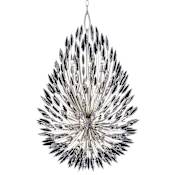 Fine Art Handcrafted Lighting Lily Buds 12 Light 33-1/2" Wide Crystal Chandelier Silver