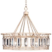 Fine Art Handcrafted Lighting Westminster 8 Light 27-3/4" High Crystal Chandelier Gold