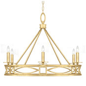 Fine Art Handcrafted Lighting Cienfuegos 6 Light 38" Wide Candle Style Chandelier Gold Leaf