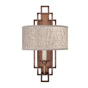 Fine Art Handcrafted Lighting Cienfuegos Single Light 22" High Wall Sconce with Fabric Shade Antique Bronze