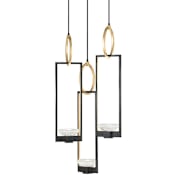 Fine Art Handcrafted Lighting Delphi 19" Wide LED Multi Light Pendant Black