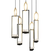 Fine Art Handcrafted Lighting Delphi 27" Wide LED Multi Light Pendant Black