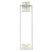 Fine Art Handcrafted Lighting Delphi Single Light 27" Tall LED Wall Sconce Silver Leaf