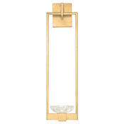 Fine Art Handcrafted Lighting Delphi Single Light 27" Tall LED Wall Sconce Gold Toned Silver Leaf