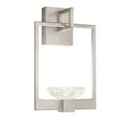 Fine Art Handcrafted Lighting Delphi Single Light 15" Tall LED Wall Sconce Silver Leaf