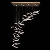 Fine Art Handcrafted Lighting Elevate 8 Light 54" Wide LED Crystal Chandelier Gold Leaf / Clear / Opaline