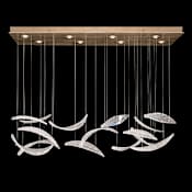 Fine Art Handcrafted Lighting Elevate 8 Light 54" Wide LED Crystal Chandelier Gold Leaf / Clear / Opaline