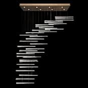 Fine Art Handcrafted Lighting Elevate 8 Light 62" Wide LED Crystal Chandelier Gold Leaf / Clear / Crystal Stardust