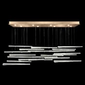 Fine Art Handcrafted Lighting Elevate 8 Light 62" Wide LED Crystal Chandelier Gold Leaf / Crystal Stardust