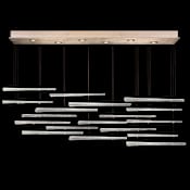 Fine Art Handcrafted Lighting Elevate 6 Light 59" Wide LED Crystal Chandelier Gold Leaf / Clear / Crystal Stardust