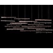 Fine Art Handcrafted Lighting Elevate 8 Light 59" Wide LED Abstract Multi Light Pendant Gold Leaf