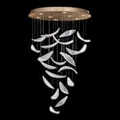 Fine Art Handcrafted Lighting Elevate 8 Light 32" Wide LED Crystal Chandelier Gold Leaf / Clear / Opaline