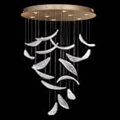 Fine Art Handcrafted Lighting Elevate 8 Light 32" Wide LED Crystal Chandelier Gold Leaf / Clear / Opaline
