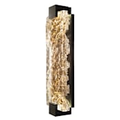 Fine Art Handcrafted Lighting Terra 22" Tall LED Wall Sconce Black / Antique Gold Leaf