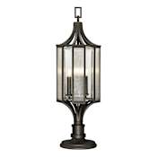 Fine Art Handcrafted Lighting Bristol 3 Light 38" Tall Post Light Black