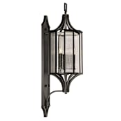 Fine Art Handcrafted Lighting Bristol 3 Light 41" Tall Wall Sconce Black