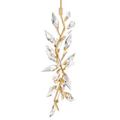 Fine Art Handcrafted Lighting Foret 4 Light 19" Wide Crystal Pendant Gold Leaf