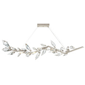 Fine Art Handcrafted Lighting Foret 7 Light 64" Wide Crystal Chandelier Silver