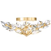 Fine Art Handcrafted Lighting Foret 4 Light 31" Wide Semi-Flush Ceiling Fixture Gold Leaf