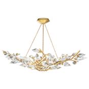 Fine Art Handcrafted Lighting Foret 6 Light 47" Wide Crystal Chandelier Gold Leaf