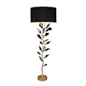 Fine Art Handcrafted Lighting Foret 3 Light 71" Tall Accent Floor Lamp Gold Leaf / Black
