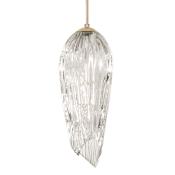 Fine Art Handcrafted Lighting Las Olas 6" Wide Mini Pendant Gold Leaf