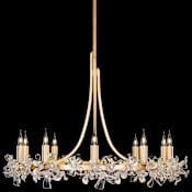 Fine Art Handcrafted Lighting Azu 10 Light 35" Wide Crystal Candle Style Chandelier Gold