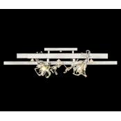 Fine Art Handcrafted Lighting Azu 4 Light 35" Wide Semi-Flush Ceiling Fixture Silver