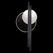 Fine Art Handcrafted Lighting Selene 2 Light 26" Tall LED Wall Sconce with Shade Black / Clear / White Glass