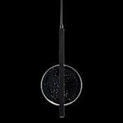 Fine Art Handcrafted Lighting Selene 2 Light 11" Wide LED Pendant with Shade Black / Clear Glass