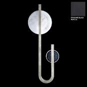 Fine Art Handcrafted Lighting Selene 2 Light 36" Tall LED Wall Sconce with Shade Black / Clear / White Glass