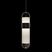 Fine Art Handcrafted Lighting Bond 8" Wide LED Mini Pendant Black / Gold