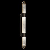 Fine Art Handcrafted Lighting Bond 60" Tall LED Wall Sconce Black / Gold
