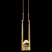 Fine Art Handcrafted Lighting Strata 8" Wide LED Abstract Mini Pendant Bronze