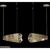 Fine Art Handcrafted Lighting Strata 49" Wide LED Crystal Multi Light Pendant Bronze