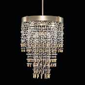 Fine Art Handcrafted Lighting Capri 5 Light 29" Wide LED Crystal Pendant Soft Gold Leaf