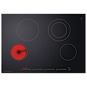 Fisher and Paykel Series 5 30 Inch Wide 4 Burner Electric Cooktop with Safety Cut Off Black Glass