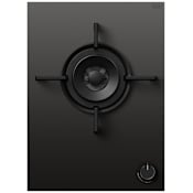 Fisher and Paykel 9 Series Minimal 15 Inch Wide 1 Burner Natural Gas Cooktop Black Glass