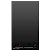 Fisher and Paykel 12 Inch Wide 2 Burner Minimal Style Series 9 Induction Cooktop with SmartZone Black
