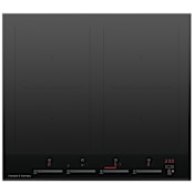 Fisher and Paykel 24 Inch Wide 4 Burner Minimal Style Series 9 Induction Cooktop with SmartZone Black