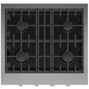Fisher and Paykel 30 Inch Wide 4 Burner Professional Style Series 9 Gas Cooktop with Front Controls Stainless Steel
