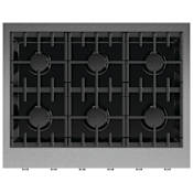 Fisher and Paykel 36 Inch Wide 6 Burner Professional Style Series 9 Liquid Propane Gas Cooktop Stainless Steel