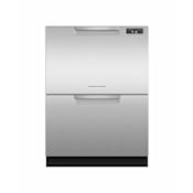 Fisher and Paykel DishDrawer 24 Inch Wide 14 Place Setting Energy Star Rated Built-In Top Control Stainless Steel ADA Dishwasher with Recessed Handle Stainless Steel